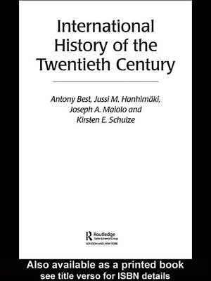 cover image of International History of the Twentieth Century